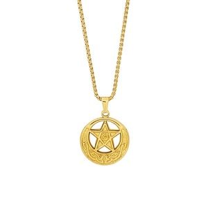 18k Gold Plated Halo Star Necklace